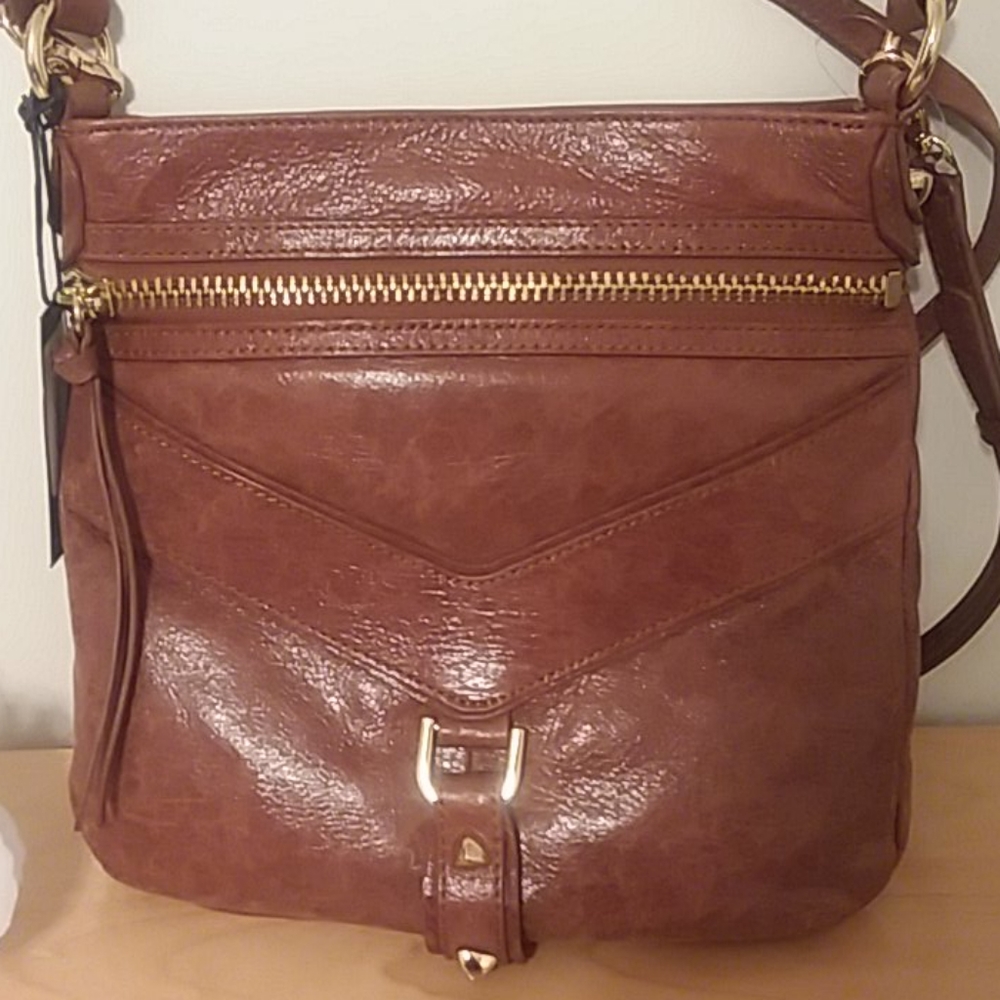 Botkier Trigger Leather Convertible Crossbody Messenger Bag in Nutmeg Color NWT - Picture 6 of 16
